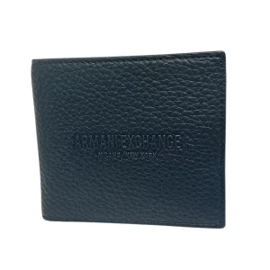 Armani exchange Portafoglio blu scuro logo lettering portamonete
