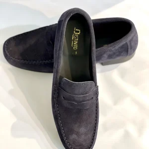 Mocassino uomo blu-DISTINTO