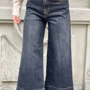 Jeans a palazzo corto-DISTINTO