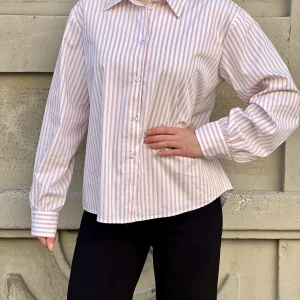 Camicia a righe rosa-DISTINTO