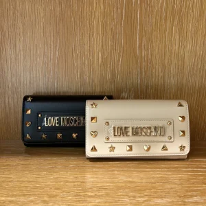 Portafoglio medio borchie- LOVE MOSCHINO