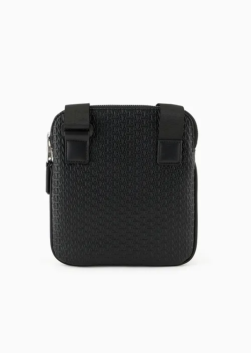 Armani Exchange Tracolla scritta in rilievo nero - immagine 4