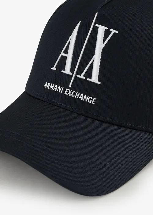 Armani Exchange Cappello con visiera con logo nero