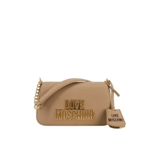 Borsa a Spalla Love Moschino Donna Cut Out Logo Crema